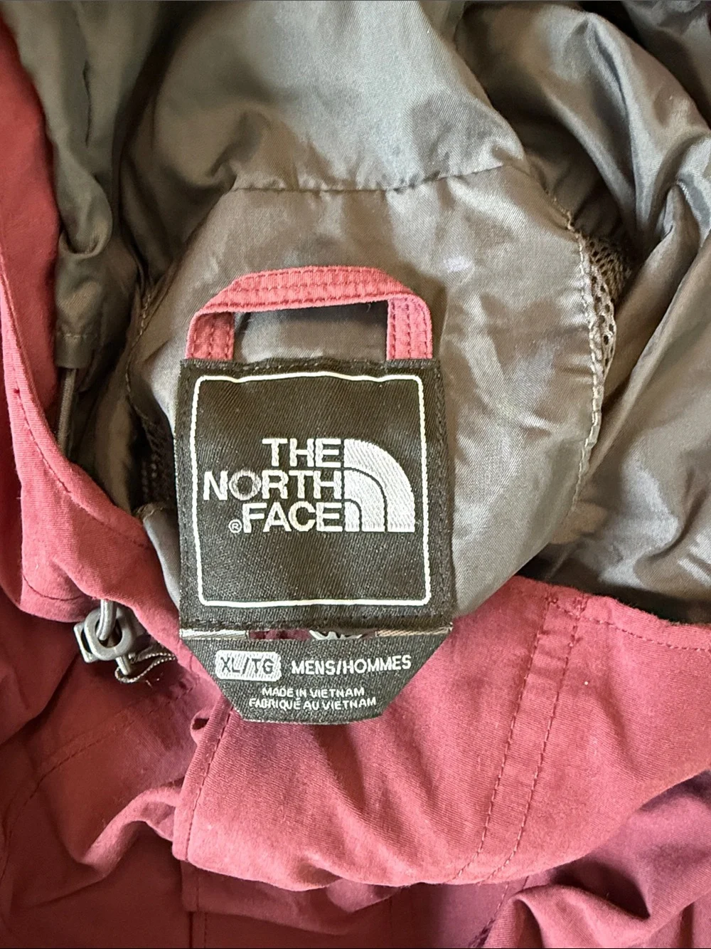 Vintage The North Face Mens Full Zip Parka Ski Jacket Sz XL Maroon Black Y2K